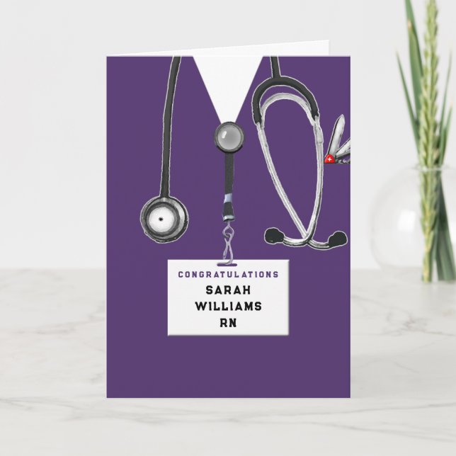 Nurse Nursing School Graduation Card (Front)