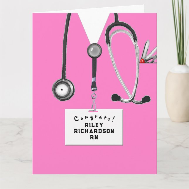 Nurse Nursing School Graduation Card (Front)