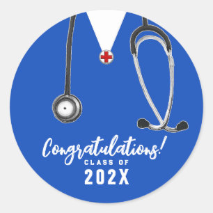 Nurse Nursing School Graduation Classic Round Sticker