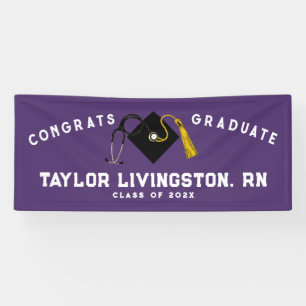 Nurse Nursing School Graduation Congrats Banner