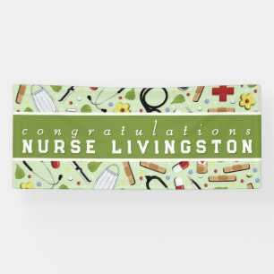 Nurse Nursing School Graduation Congrats Banner
