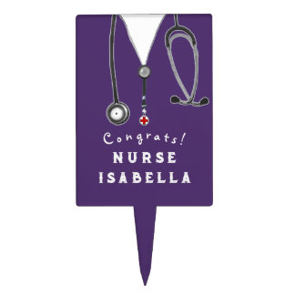 Nurse Nursing School Graduation Congrats Cake Topp Topper