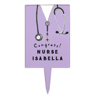 Nurse Nursing School Graduation Congrats Cake Topp Topper