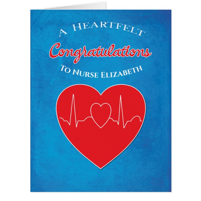 Nurse Nursing School Graduation Congratulations Cards (Front)