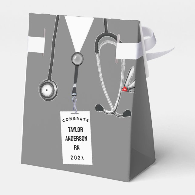 Nurse Nursing School Graduation Favor Box (Back Side)