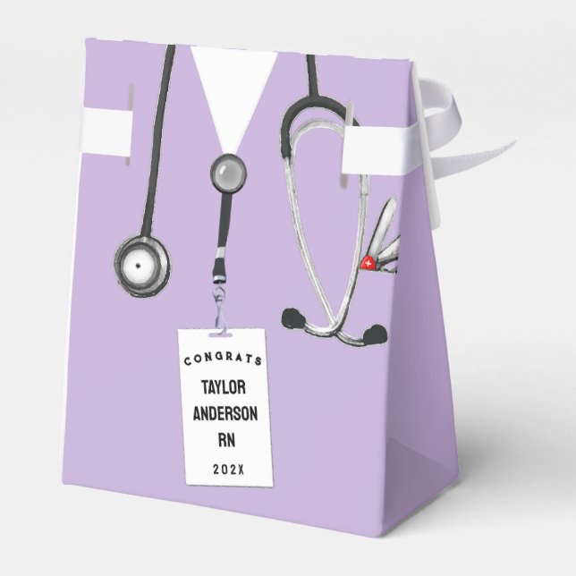 Nurse Nursing School Graduation Favor Box (Back Side)