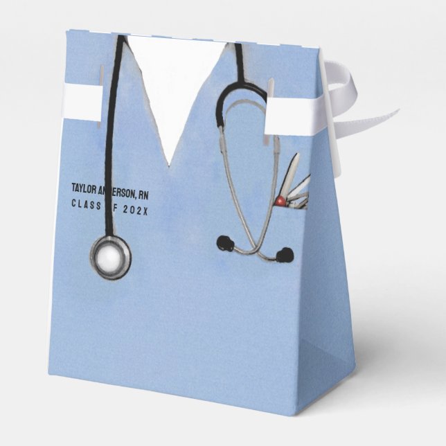 Nurse Nursing School Graduation Favor Box (Back Side)