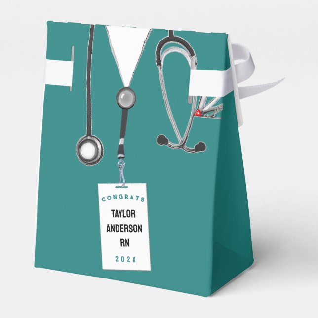 Nurse Nursing School Graduation Favor Box (Back Side)