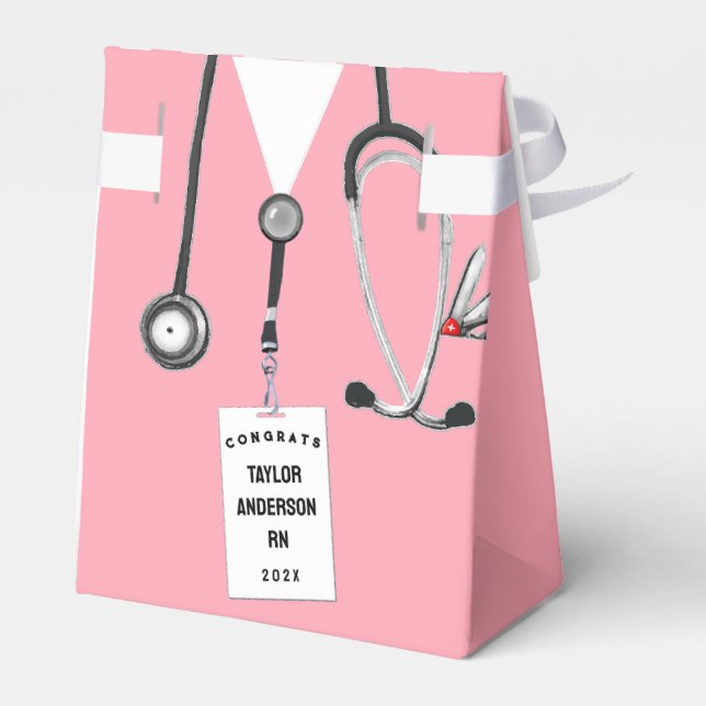 Nurse Nursing School Graduation Favor Box (Back Side)