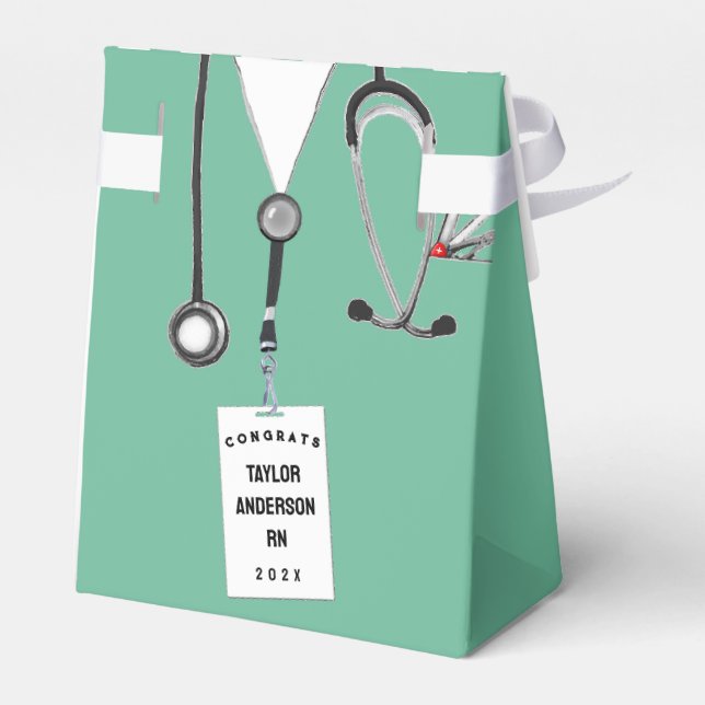 Nurse Nursing School Graduation Favor Box (Back Side)