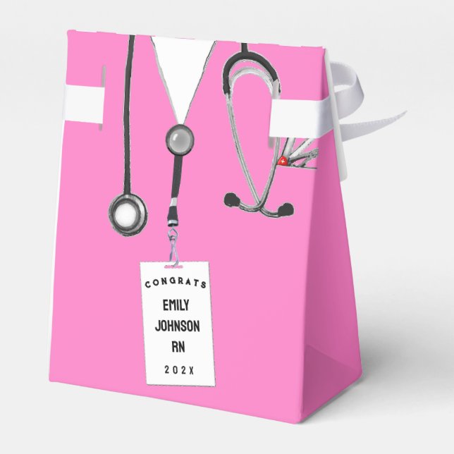 Nurse Nursing School Graduation Favor Box (Back Side)