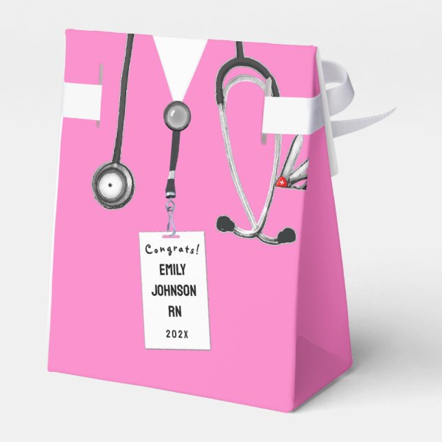Nurse Nursing School Graduation Favor Box (Back Side)