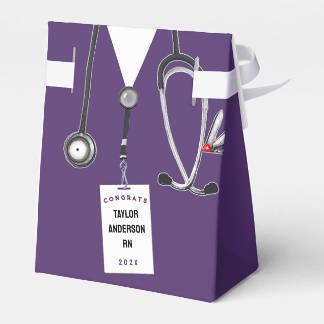 Nurse Nursing School Graduation Favor Box (Back Side)