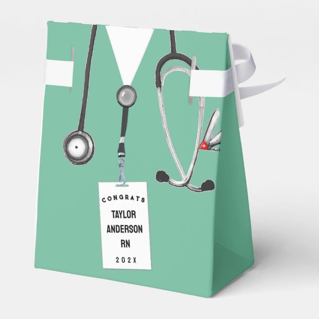 Nurse Nursing School Graduation Favor Box (Back Side)