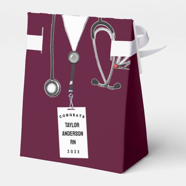 Nurse Nursing School Graduation Favor Box (Back Side)