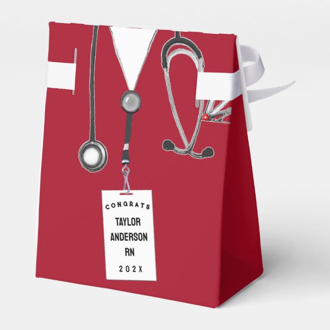Nurse Nursing School Graduation Favor Box (Back Side)