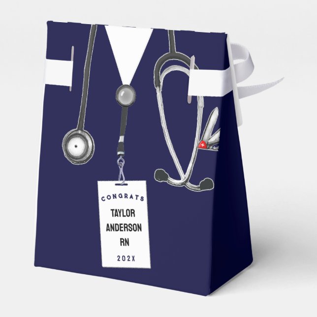 Nurse Nursing School Graduation Favor Box (Back Side)