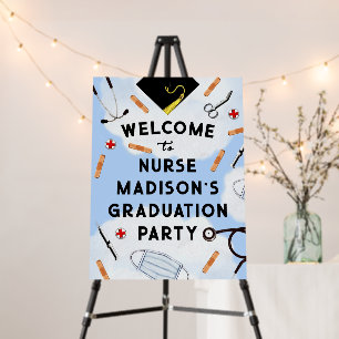 Nurse Nursing School Graduation Party Welcome Sign