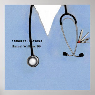 Nurse Nursing School Graduation Poster