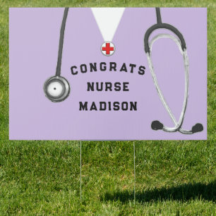 Nurse Nursing School Graduation Sign