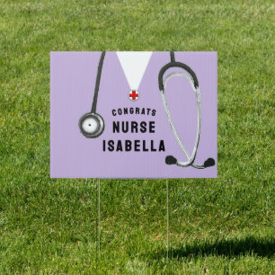 Nurse Nursing School Graduation Sign