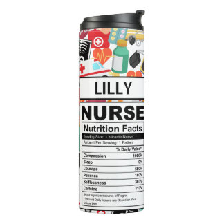 Nurse Nutrition Facts Custom Thermal Tumbler