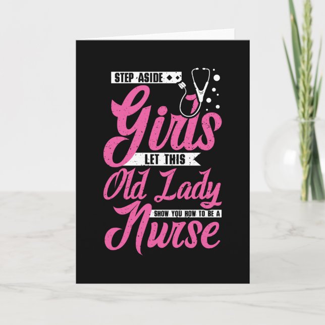 Nurse Old Lady Card (Front)