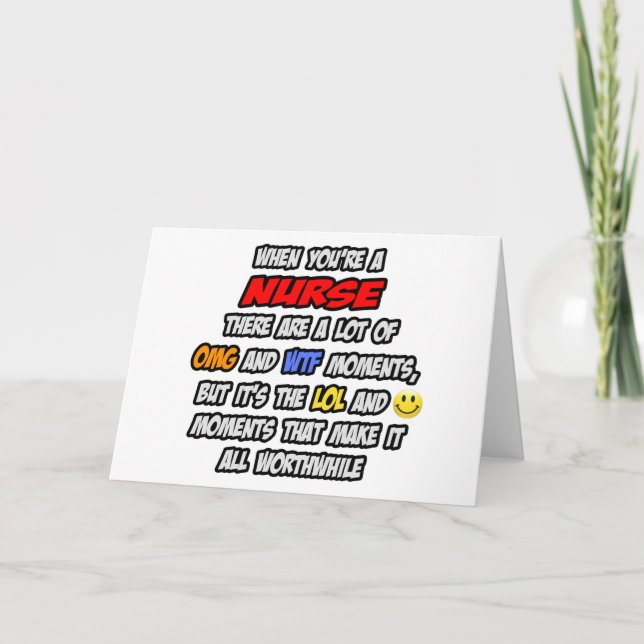 Nurse .. OMG WTF LOL Card (Front)