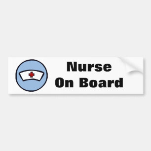 Nurse On Board Bumper Sticker