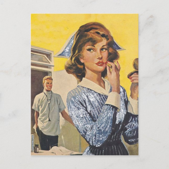 Nurse on the Prowl Postcard (Front)