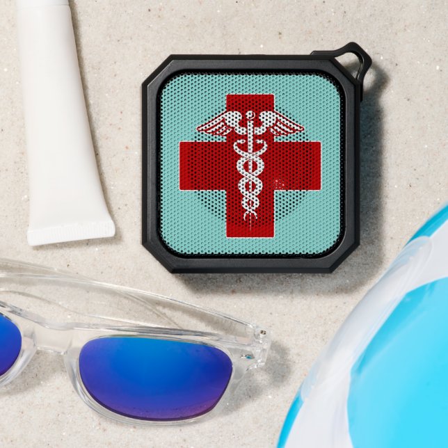 Nurse or Doctor Caduceus Cross Bluetooth Speaker (Insitu(Beach))
