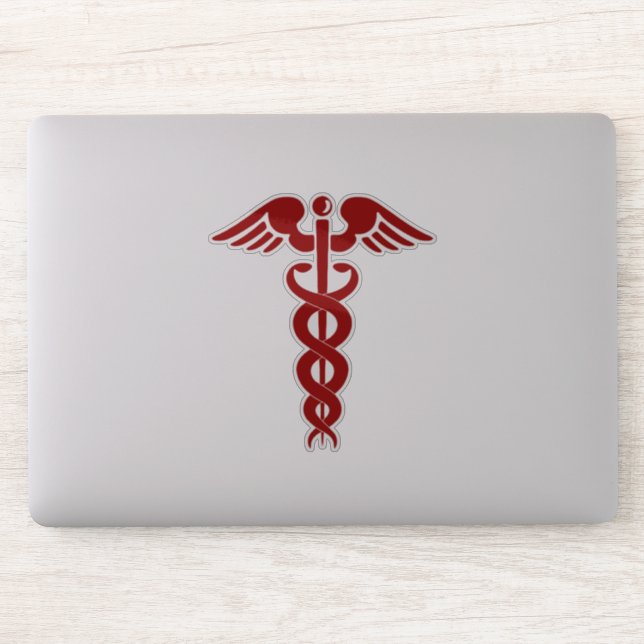 Nurse or Doctor Caduceus Sticker (Computer)
