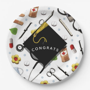 Nurse or Doctor Graduation Paper Plate