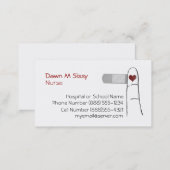 Nurse or Doctor Heart Business Card (Front/Back)