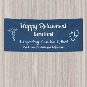 Nurse Or Medical Retirement Party Banner by Sideview at Zazzle
