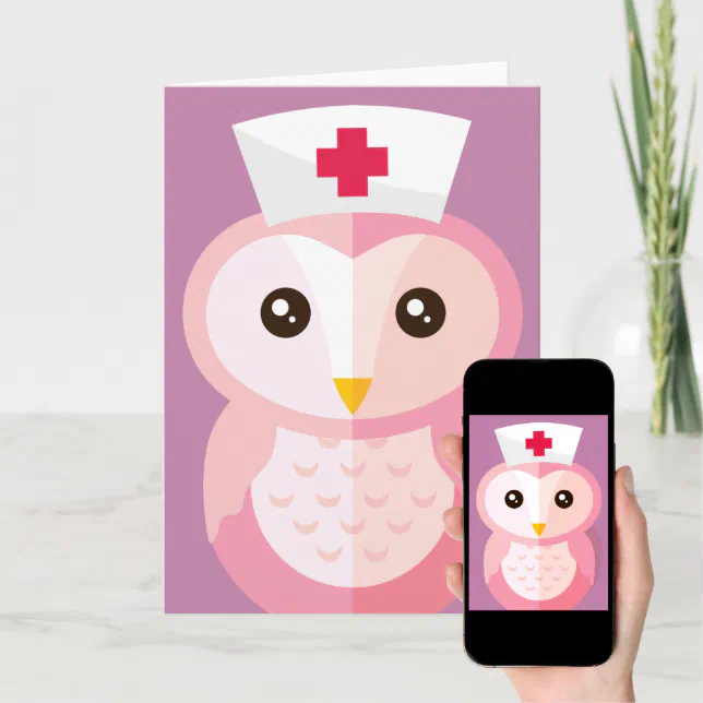 Nurse Owl Card | Zazzle