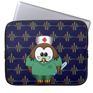 nurse owl laptop sleeve