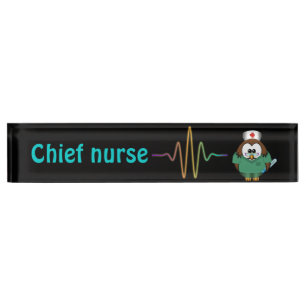 nurse owl name plate