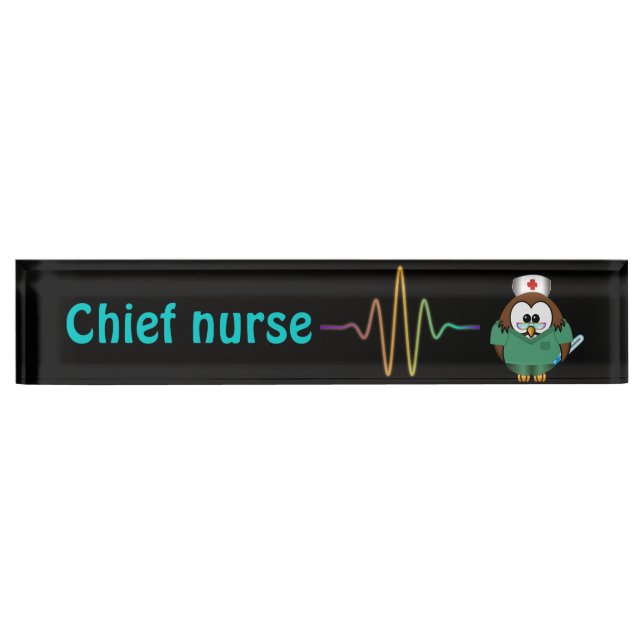 nurse owl name plate (Front)