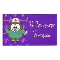 nurse owl - name tag