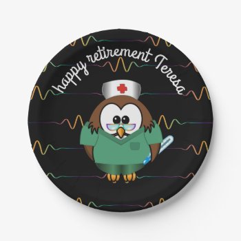 Nurse Owl - Paper Plates by just_owls at Zazzle