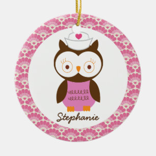 Nurse Owl Personalized Gift Ornament