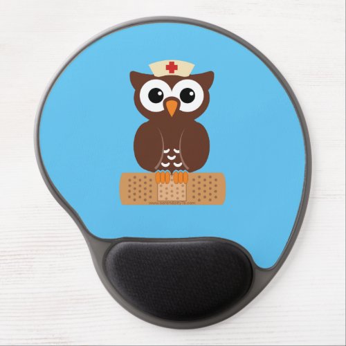 Nurse Owl wbandaid Gel Mouse Pad