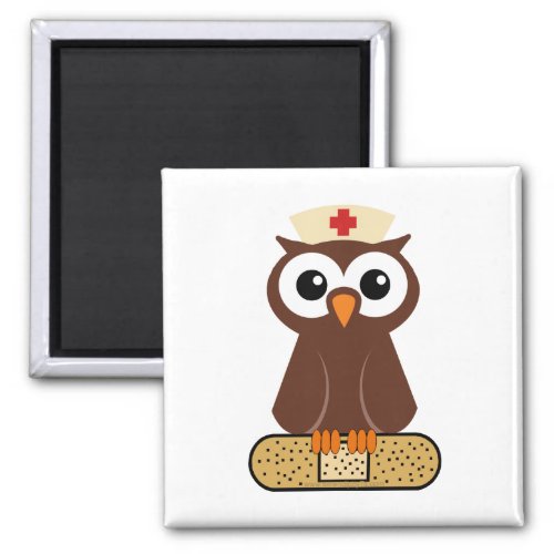 Nurse Owl wbandaid Magnet