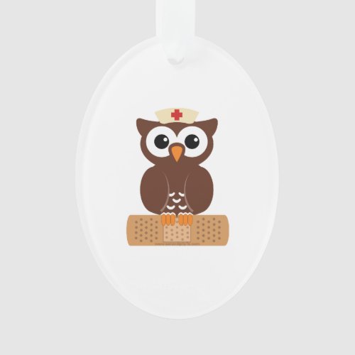 Nurse Owl wbandaid Ornament
