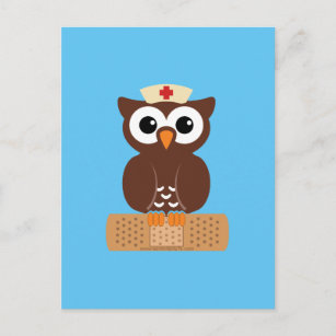 Nurse Owl (w/bandaid) Postcard