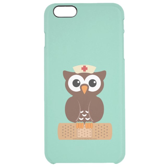 Nurse Owl (w/bandaid) Uncommon iPhone Case (Back)