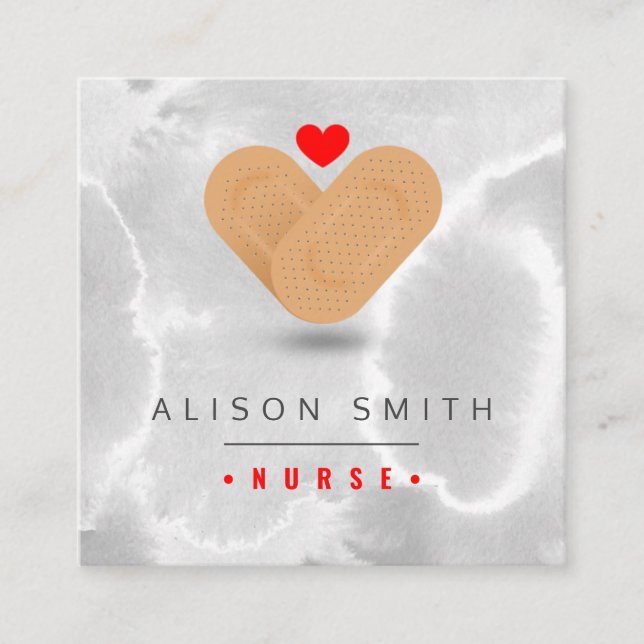 Nurse / Paediatric nurse / caregiver Square Business Card (Front)