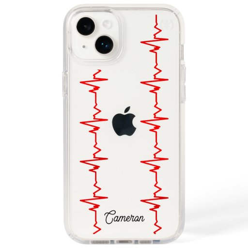 Nurse Paramedic EMT Doctor Heartbeat Clear Speck iPhone 14 Plus Case