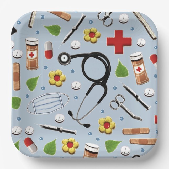 Nurse Party Paper Plates (Front)